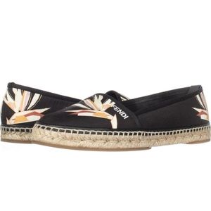 Fendi Black Junia Espadrilles. 100% authentic!